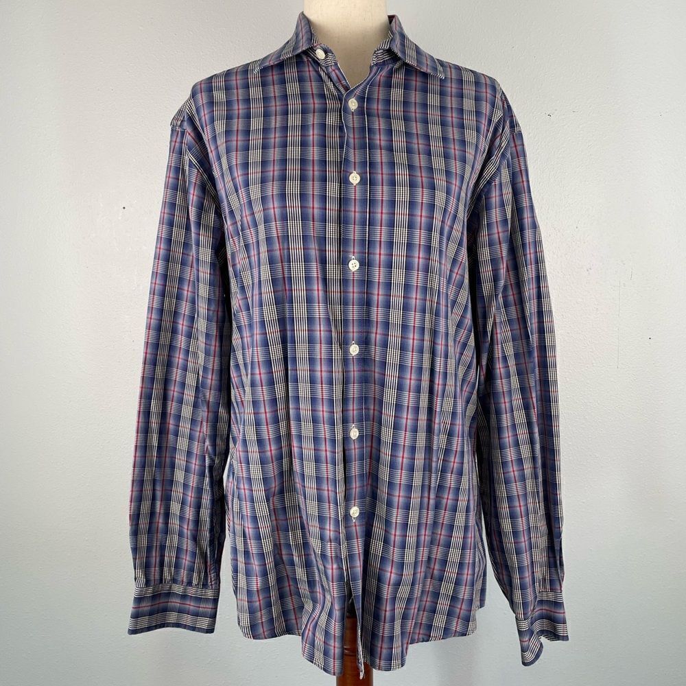 Pronto Uomo Button Down Dress Shirt Size L